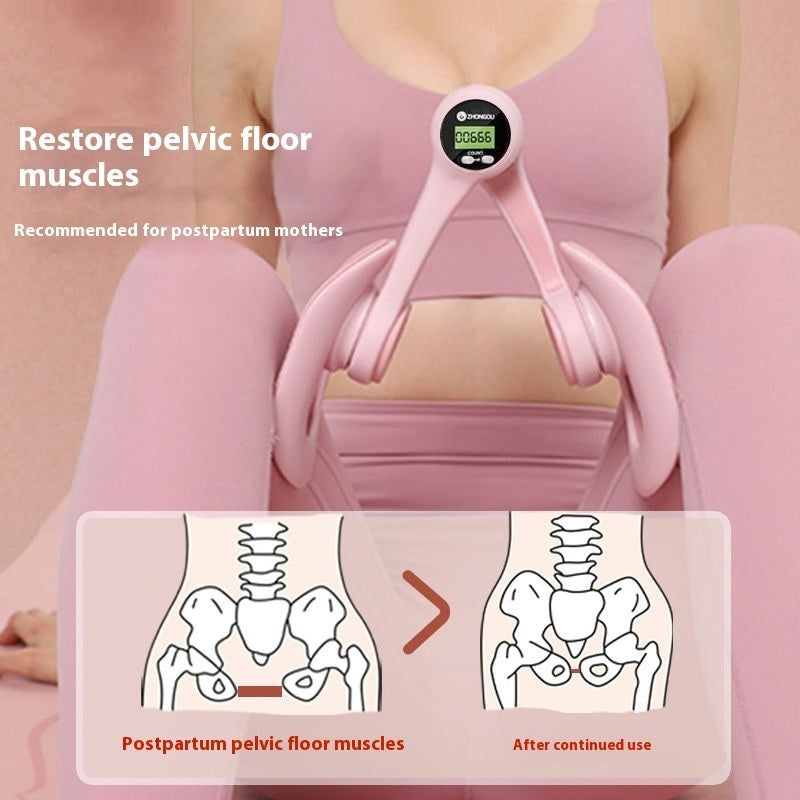 "Ergonomischer Oberschenkeltrainer mit Zähler & LCD-Anzeige - Verstellbarer Beintrainer für Männer & Frauen, Ideal für Beckenbodenmuskeltraining"