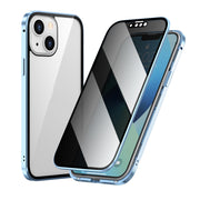 "Hochauflösende Doppelseitige Glas-Magnet Handyhülle aus Metall, Kompatibel mit iPhone Modellen, Minimalistisches Design in Vielfältigen Farben"