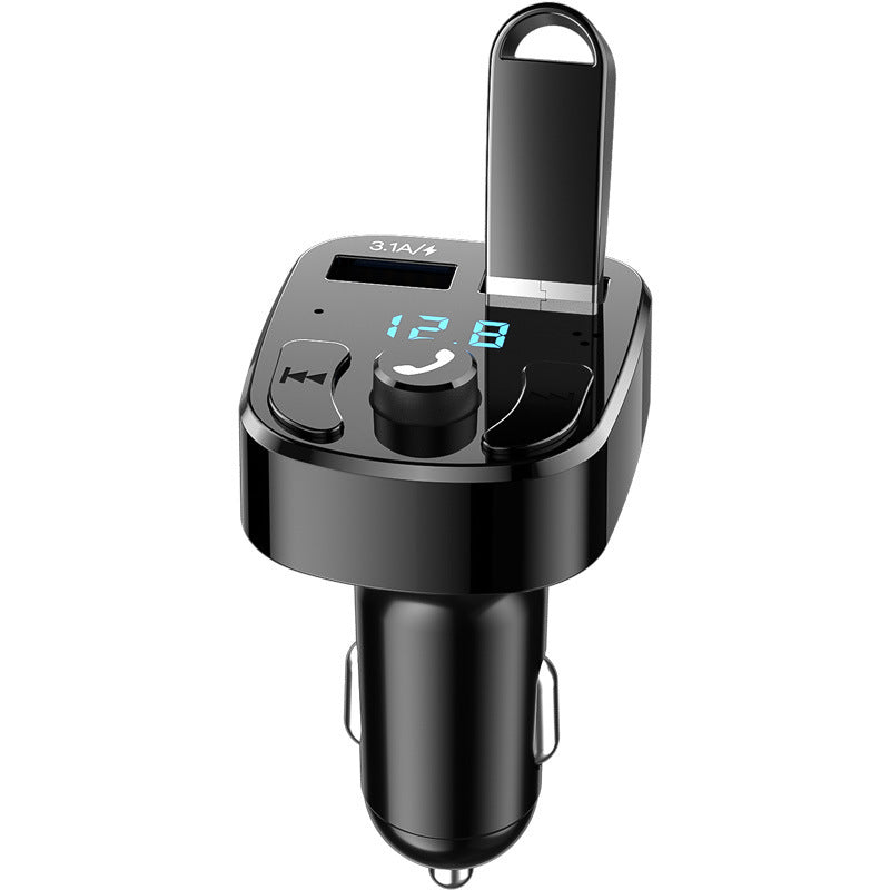 "Premium Auto-Zigarettenanzünder mit Lossless MP3-Player, Bluetooth 5.0, Dual-USB & FM-Transmitter für optimales Fahrerlebnis"