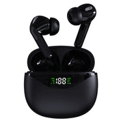 "Touch Bluetooth 5.0 Headset mit Digitalanzeige - Kabellos, Stereo, Musikunterstützung und Anruffunktion in Schwarz, Weiß, Rosa"