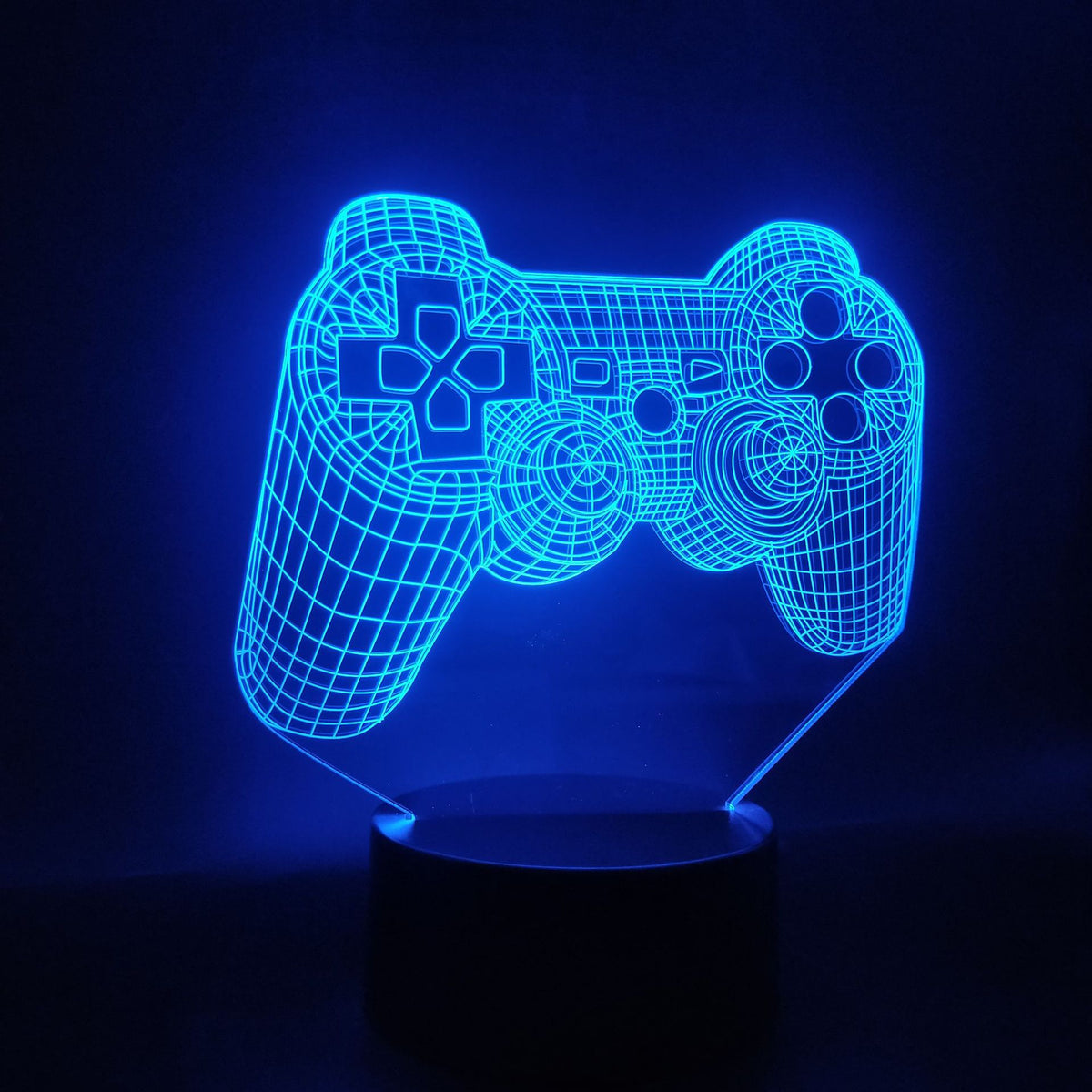 "Kreatives 3D Gamepad Nachtlicht Hauslampe mit Touch- und Fernbedienung, 7 Farbvarianten, USB-Kabel Inklusive"