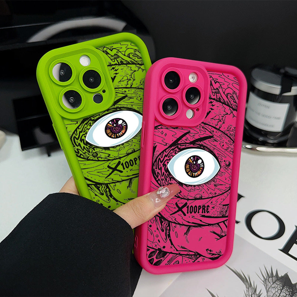 "Silikon Handyhülle in Vielfältigen Farben - DS Eye of God Design - Stoßfest, Anti-Fall & Anti-Fingerabdruck für Alle iPhone Modelle"