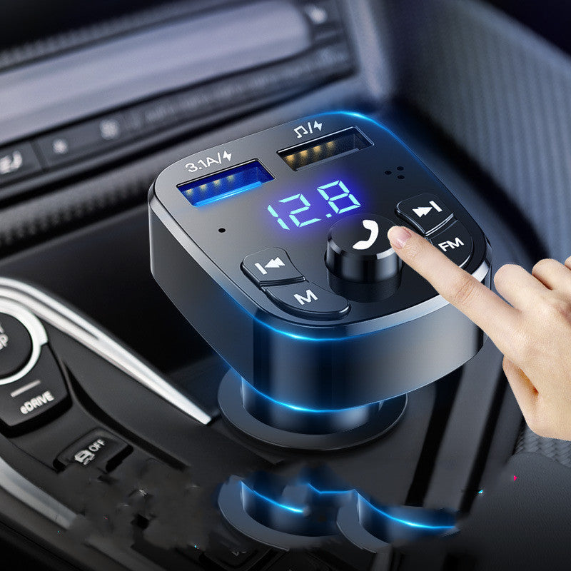 "Premium Auto-Zigarettenanzünder mit Lossless MP3-Player, Bluetooth 5.0, Dual-USB & FM-Transmitter für optimales Fahrerlebnis"