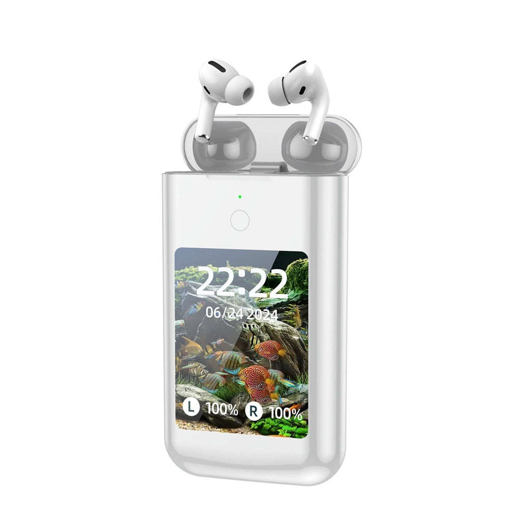 "Multifunktionaler Smart Power Bank In-Ear-Headset mit 28-Zoll Multimedia Display - Klarer Klang & Praktische Energieversorgung für Unterwegs"