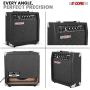 "5 Core 20W Elektrischer Mini-Gitarrenverstärker mit 6.5 Zoll Lautsprecher, AUX und Kopfhöreranschluss - Tragbar und Ideal für Alle Musikstile"