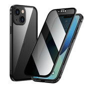 "Hochauflösende Doppelseitige Glas-Magnet Handyhülle aus Metall, Kompatibel mit iPhone Modellen, Minimalistisches Design in Vielfältigen Farben"