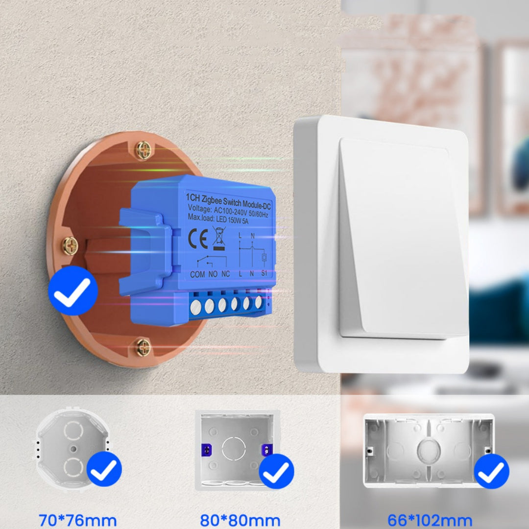 "Intelligentes Graffiti WIFI Modul mit Zero Kontakt Trockenkontakt - Niederspannung, Blau, 39x39x19.4mm, Smart Serie, 220-240V"