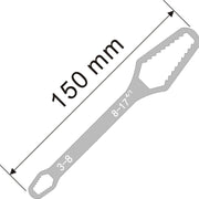 "Multifunktionale Doppelkopf Selbstanziehende Universal Schraubenschlüssel - Verstellbar, Hochwertiger Stahl, Schwarz/Silber"