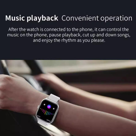 "HD-Display Sport-Smartwatch mit Solarquarz-Bewegung, TPU-Armband, ABS-Gehäuse - Schwarz & Silber"