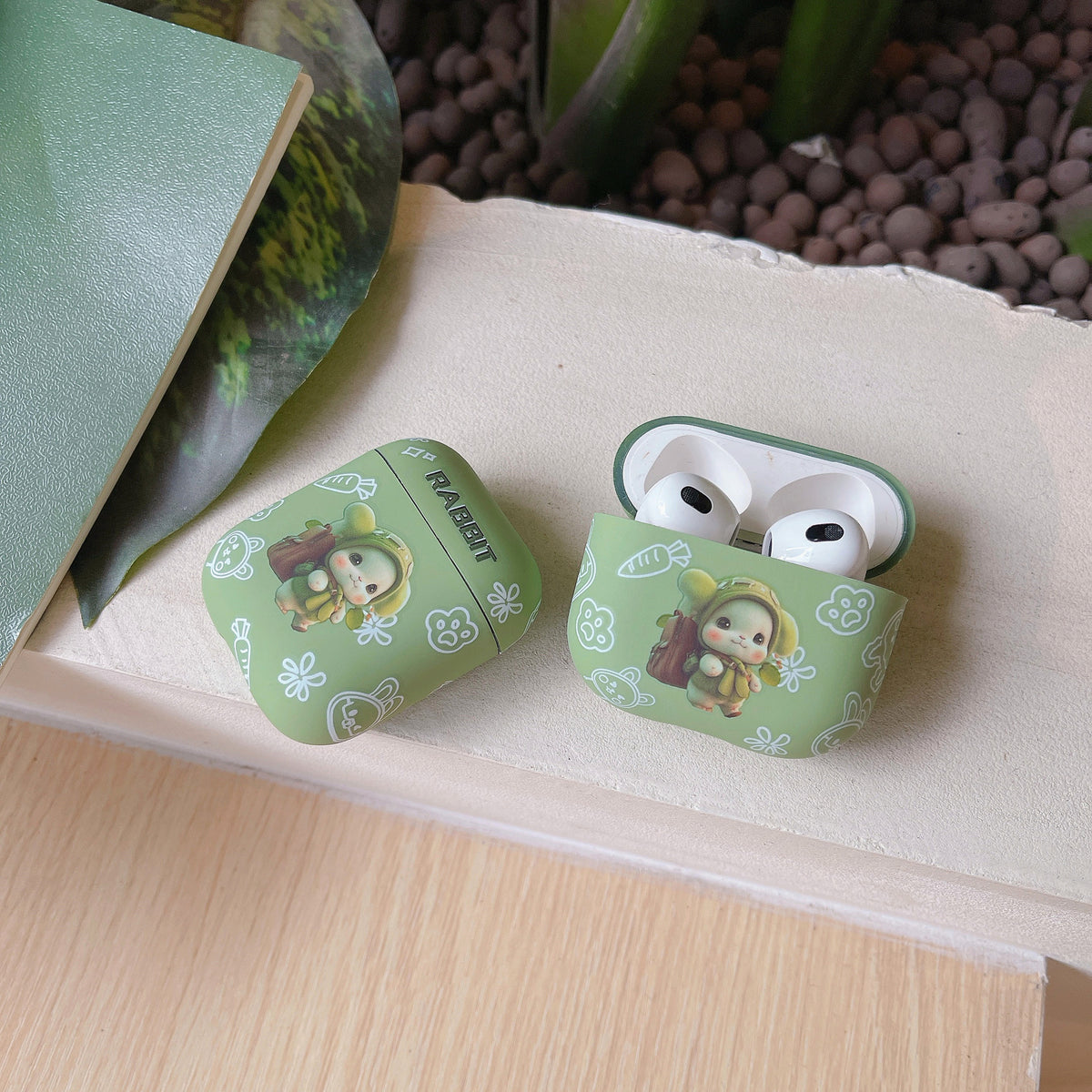 "Schutzhülle für Airpods der 2. Generation, Karikatur-Tierdesign, Frosted Wasser Aufkleber, Mehrzweck & tragbar"