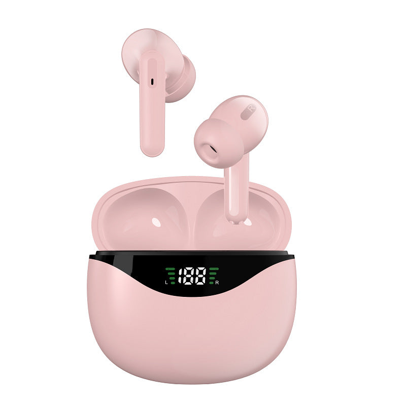 "Touch Bluetooth 5.0 Headset mit Digitalanzeige - Kabellos, Stereo, Musikunterstützung und Anruffunktion in Schwarz, Weiß, Rosa"