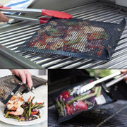 "Wiederverwendbare BBQ Grill-Mesh-Tasche, Antihaft-Back-Isoliermatte, Perfekt für Outdoor-Picknicks & Camping, Einfache Reinigung"