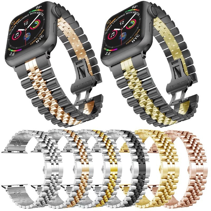 Eleganter Metallarmband mit 5 Perlen