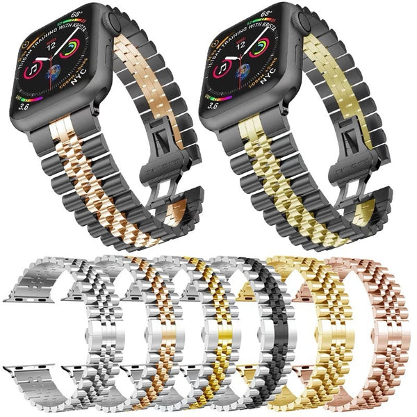 Eleganter Metallarmband mit 5 Perlen