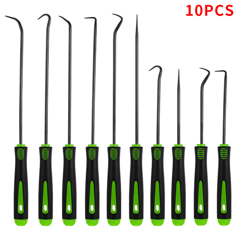 "10-teiliges Auto-Reparaturwerkzeug Set - Öldichtung Hebelwerkzeug, Grüner Haken, Legierungsstahl & ABS-Griff"