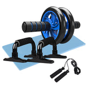 "Premium Stahl- und PU-Bauchmuskeltrainer-Rollset - Fitnessgerät für Büro & Zuhause"