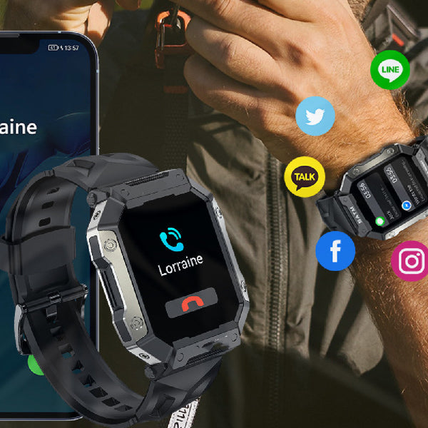 "Modische Sport-Smartwatch mit Herzfrequenzmessung, Wasserdicht, Silikonarmband, TFT-Bildschirm, Magnetisches Laden - Schwarz/Orange/Grün/Gelb"