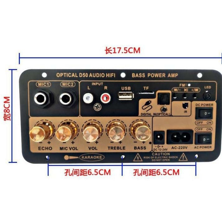 "Premium D50 Heimkino Subwoofer Auto Bluetooth Digitalverstärkerplatine mit optischem Fasereingang - EU & US Standard"
