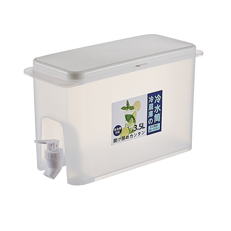 "Großkapazität Kühlschrank Aufbewahrungskrug mit Wasserhahn, Lebensmittelechter PP-Kunststoff, 3.5L - Ideal für Säfte und Eistee"