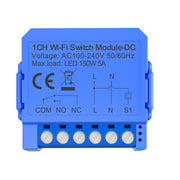 "Intelligentes Graffiti WIFI Modul mit Zero Kontakt Trockenkontakt - Niederspannung, Blau, 39x39x19.4mm, Smart Serie, 220-240V"