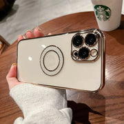 "Robustes Strass-Label Handyhülle: Sturzsicher, Schlicht und Stilvoll, Kompatibel mit iPhone14, Pro und Pro Max - Verschiedene Farben erhältlich"