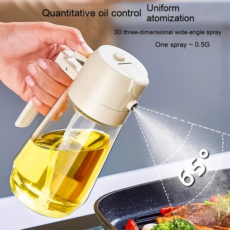Zwei-in-Eins-Glas Öler - Automatische Pressung mit großer Kapazität Sprühöl-Dispenser Flasche