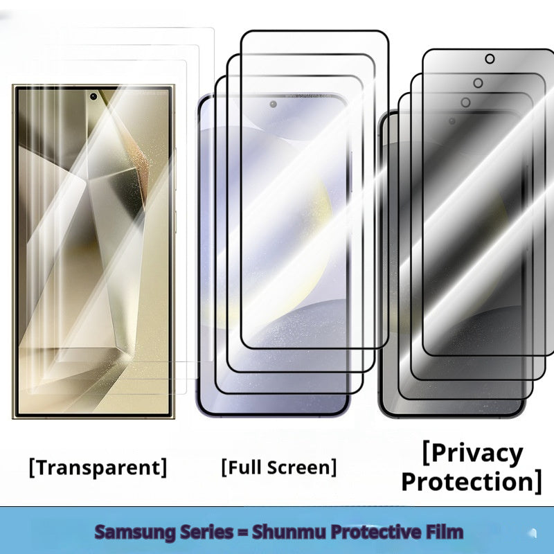 "HD Vollbild Anti-Peep Elektroplattiert Gehärtetes Glas Schutzfolie für Samsung Modelle, Staubdicht und Fingerabdruck-Resistent"