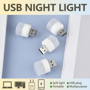"Tragbare Mini USB Nachtlicht, LED Augenschutz Leselampe, Runde Buchlampe mit USB-Stecker für Computer & Mobile Power Charging"