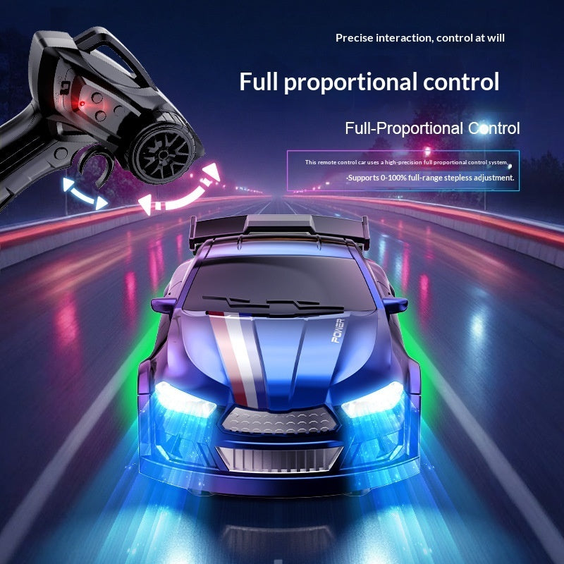 "BMW & Porsche 4WD RC Drift Auto Spielzeug mit Beleuchtung und 2.4G Fernbedienung - in Blau und Schwarz"