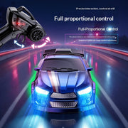 "BMW & Porsche 4WD RC Drift Auto Spielzeug mit Beleuchtung und 2.4G Fernbedienung - in Blau und Schwarz"