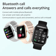 "Multifunktionaler Vollbild-Smartwatch mit Herzfrequenzmesser, Schrittzähler und Musiksteuerung - Wasserdicht, Bluetooth-fähig & Gesundheitsüberwachung"
