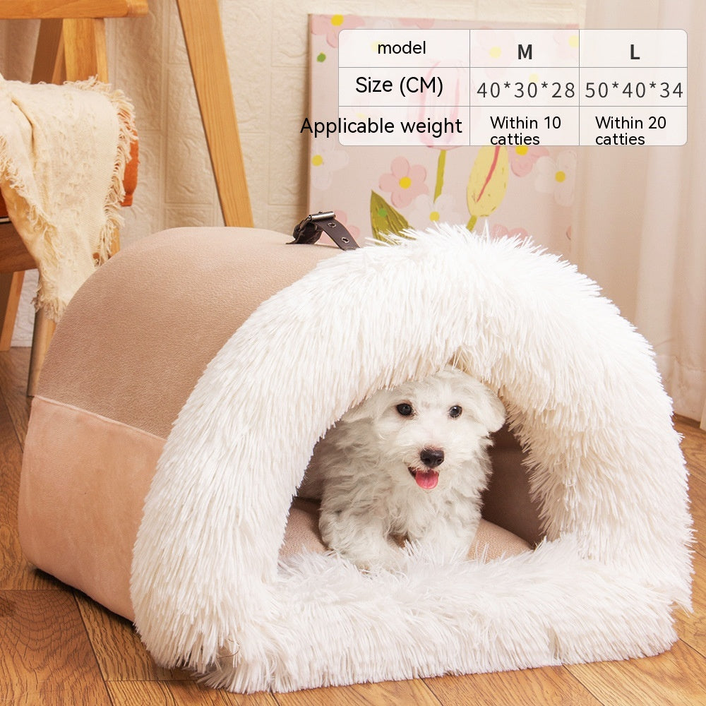 "Splice Tragbares Haustiernest: Kuscheliges, Wärmendes & Feuchtigkeitsbeständiges Hund- und Katzenbett für Herbst und Winter, Leicht zu Reinigen, Dekorativ"