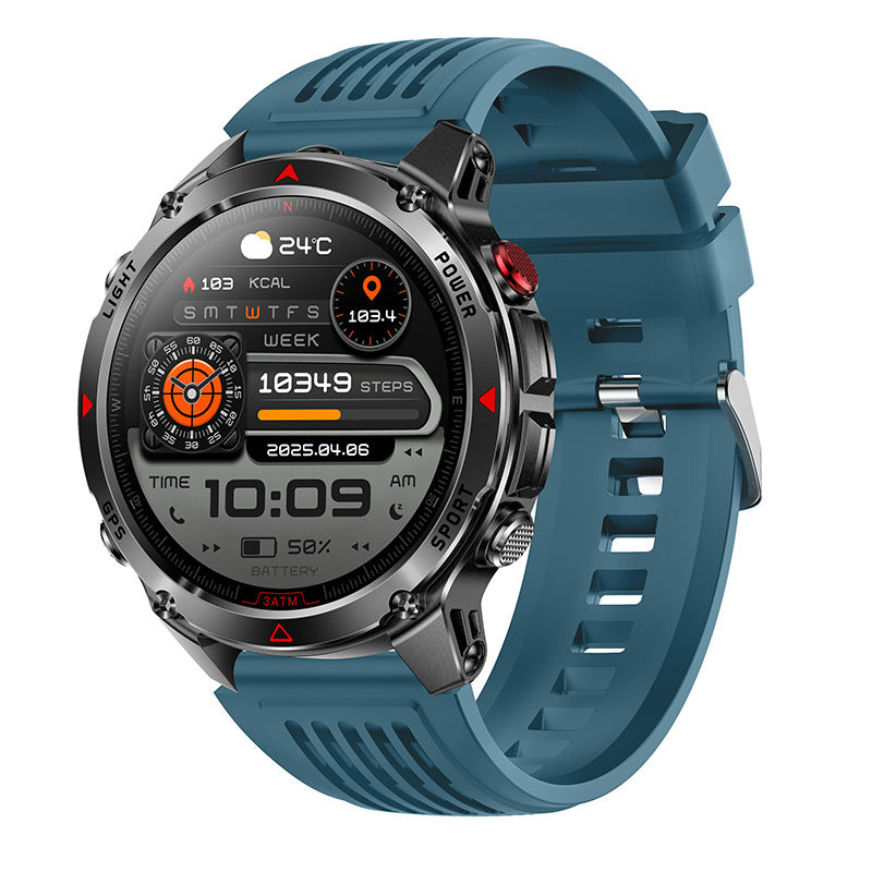 "Multifunktions-Smartwatch mit GPS, Taschenlampe, Kompass, Bluetooth-Anruf - Sportuhr für Draußen in Verschiedenen Farben"