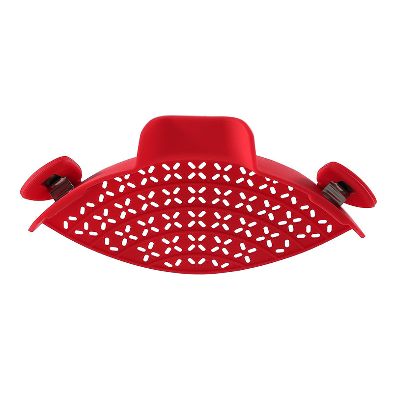 "Multifunktionale Küchenhelfer: Silikon-Topf-Seitenablaufstopper in Modernem Minimalistischem Design"