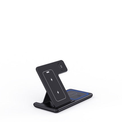 "15W 3-in-1 LED Schnellladegerät: Faltbare Ladestation für Smartphones, iWatch & AirPods Pro - Kompaktes Design, Sicheres & Effizientes Laden"
