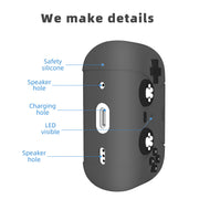 "Charmante Silikon Ohrhörer Schutzhülle, Universal & Tragbar, für Apple Airpods - Dunkelgrau, Hellrosa, Helllila, Hellblau"