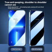"Premium Gehärtetes Glas, Staubdicht, Vollbild Anti-Spionage Schutzfolie für Apple"