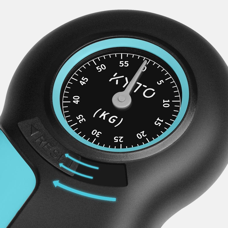 "Professionelle Kraft-Dynamometer Handgreifer in Blau-Schwarz und Grau-Schwarz - Perfekt zum Trainieren von Handgelenk und Fingern"