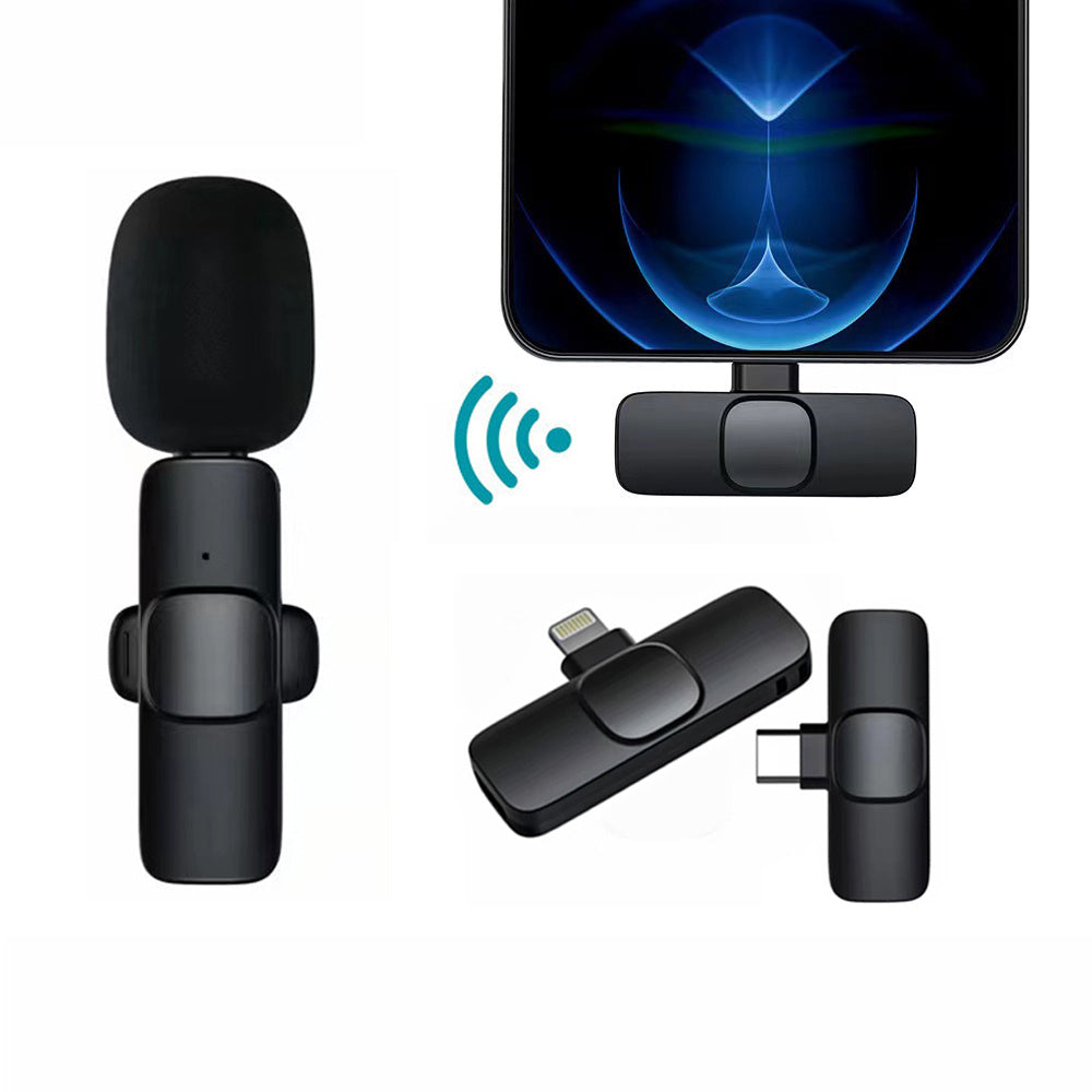 "Kompaktes, Drahtloses Lavalier-Mikrofon für iPhone & Android - Perfekt für Live-Übertragungen, Gaming und Interviews mit Langer Akkulaufzeit"