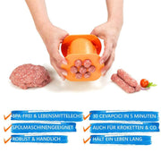 "Hochwertiger Hot Dog Maker und Fleischstreifenquetscher - DIY Küchenwerkzeug für schnelle Wurst- und Pastaball-Prototypen"