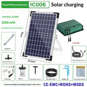 "Automatisches Solargespeistes Bewässerungssystem mit Timer für Pflanzen - 50m Schlauchset"