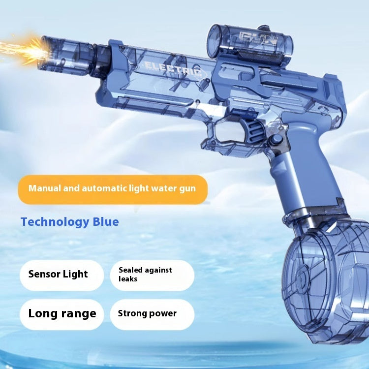 "Fire Rat Elektrische Wasserpistole mit Lichteffekten - Vollautomatisches Sommerspielzeug für Kinder - Robust & USB-Ladbar"