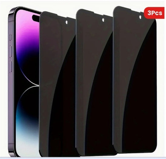 "Premium Gehärtetes Glas, Staubdicht, Vollbild Anti-Spionage Schutzfolie für Apple"