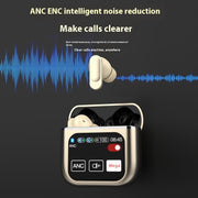 "Bluetooth Kabelloses Headset 54 mit ANC ENC Rauschunterdrückung - Lange Akkulaufzeit, Musikunterstützung, Digitales Display - Verschiedene Farben"
