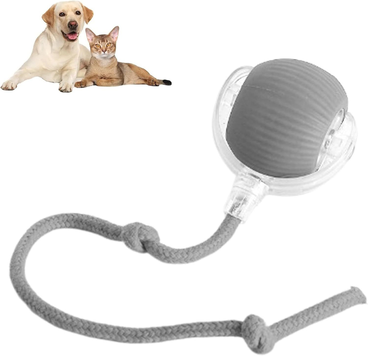 "Interaktives Haustier-Spielzeug: Automatisch Rollender Ball für Hunde und Katzen, 360° Smart-Design, 6.5cm, 57g"