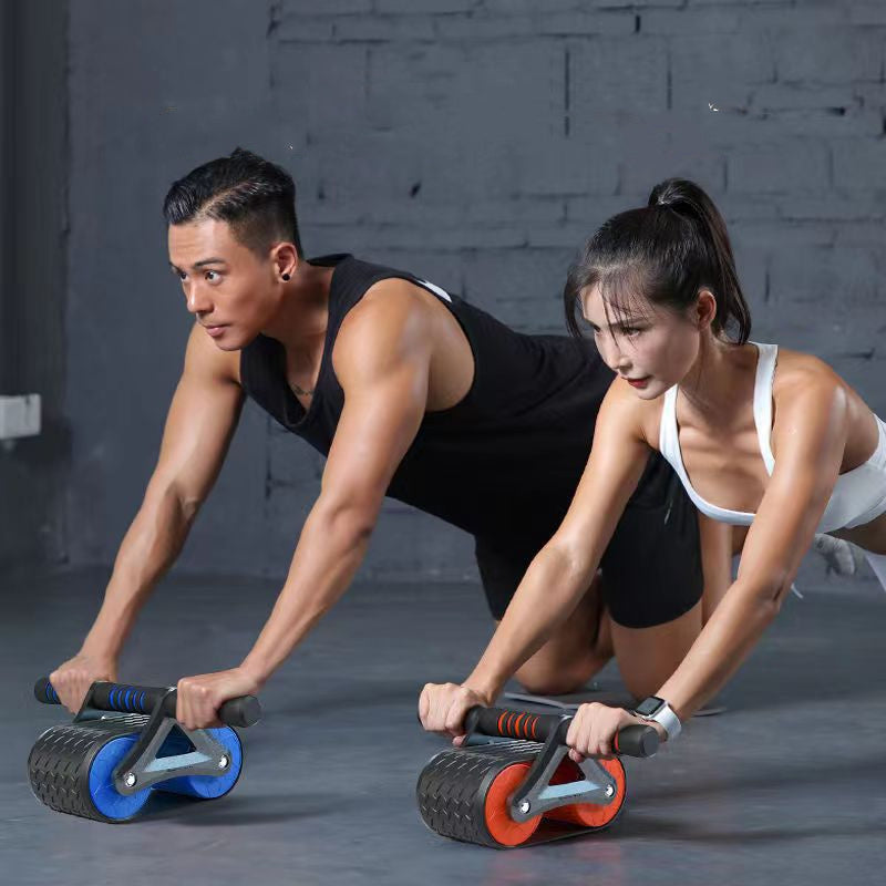"Premium Doppelrad Bauchtrainer für Männer & Frauen - Automatische Rückkehr Ab Roller, Fitnessgerät für Heimtraining und Gymnastik"