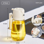 Zwei-in-Eins-Glas Öler - Automatische Pressung mit großer Kapazität Sprühöl-Dispenser Flasche