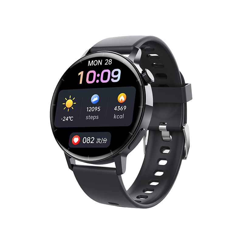 "Intelligente Bluetooth-Anruf Smartwatch 1.32 Zoll, Gesundheits Sportarmband, Wasserdicht, Magnetisches Saugaufladen - Schwarz und Rosegold"