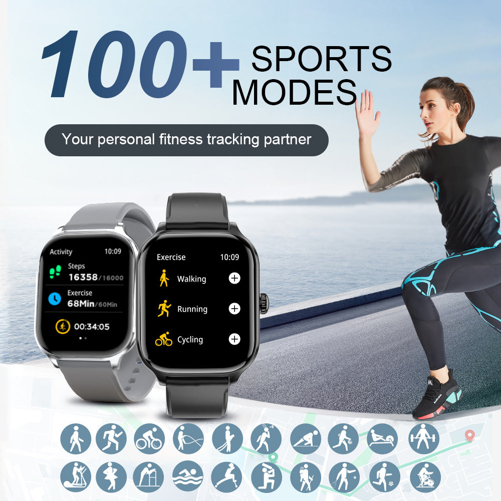 "Multifunktions-X46 Smartwatch mit drahtloser Anruffunktion - Wasserdicht, Herzfrequenz- und Schlafüberwachung, Bluetooth, Selfie-Steuerung"