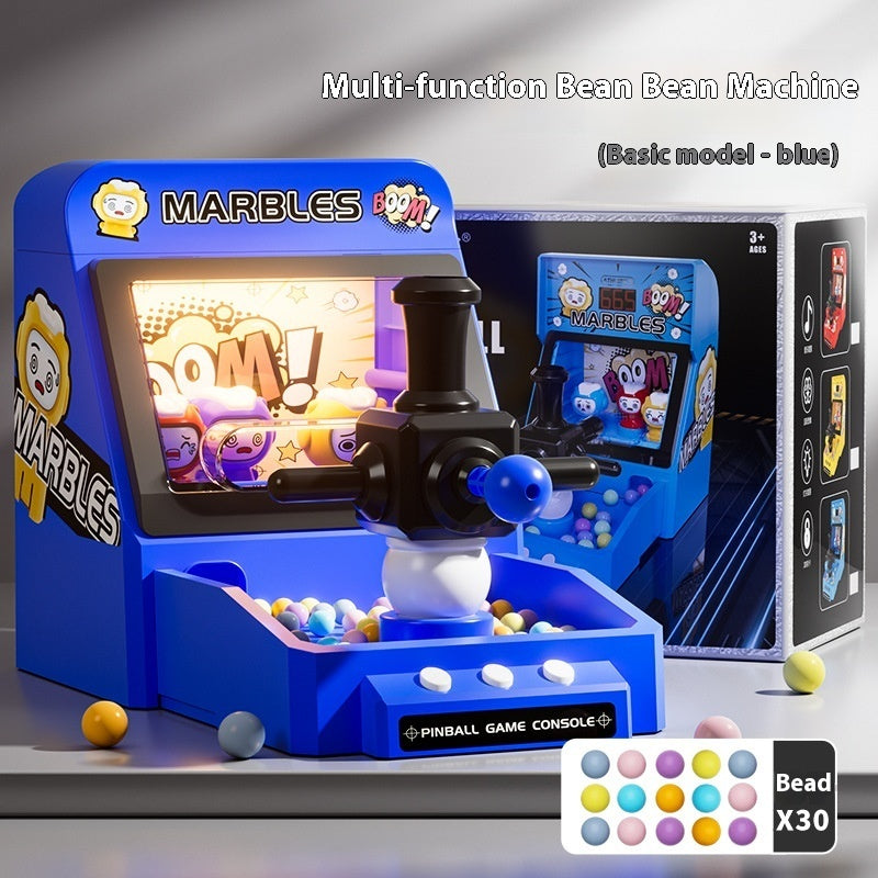 "Interaktives Schießspielzeug für Kinder - Pädagogisches Puzzle mit Licht und Ton, inklusive Murmeln, Rot oder Blau"